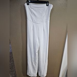 Wide Leg Strapless Jumpsuit